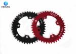 42 Tooth Mountain Bike Chainring With Black / Red Aluminum Alloy