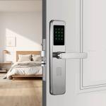 Smart Hotel Locks Grey / Black Hotel Smart Door Lock 2pcs Cards DC 6V Power