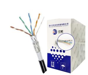 China 4 Pairs Cat5e SFTP LAN CABLE LSZH MDPE Ethernet Cable SFTP Double Jacket factory