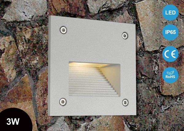 3W IP65 CE ROHS Approval Outdoor LED WALL Lights / Decorative Square LED Stair