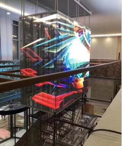 China Indoor Glass Led Display Screen And Le Wall For Shop Mall Cabinet Advertising factory