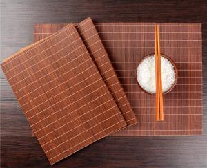 China Eco Friendly 45x30cm 5mm Thick Woven Bamboo Placemats factory