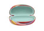 Fabric Stripe Large Custom Sun Glasses Case with Printed Logo