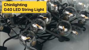China Hot Sale 25Feet G40 string light Multicolor LED Globe String Light Patio Wedding string lights factory