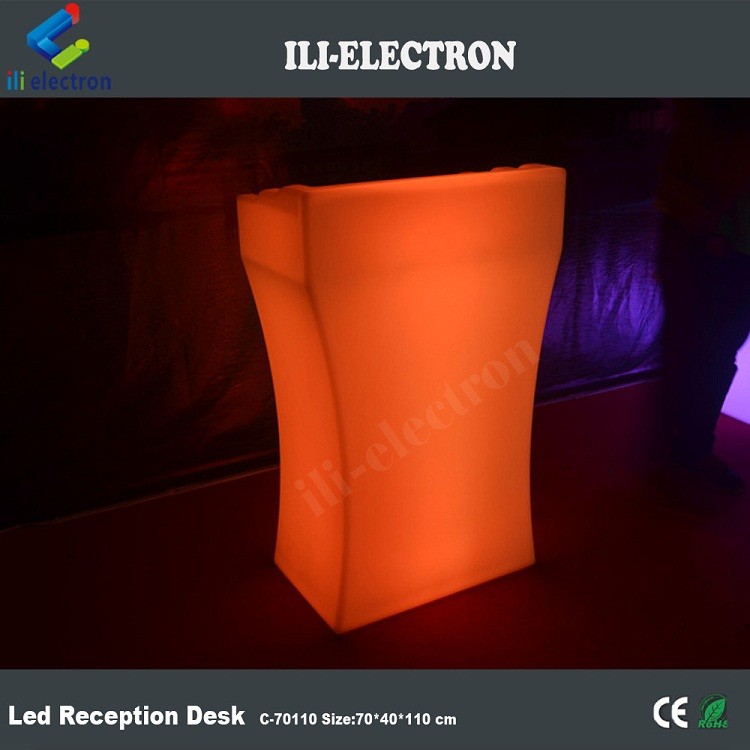 outdoor event plastic led portable reception desk