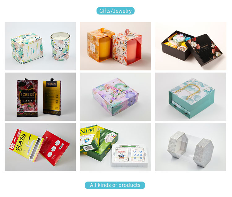 Drawer cardboard packaging box with silk for jewelry or cosmetic package