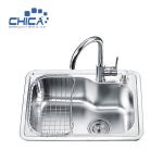 Press Kitchen Sink SUS304 Stainless Steel Kitchen Sink Single Bowl Kitchen Sink