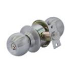 Stainless Steel Cylindrical Knob Door Lock For Hotel Bedroom Bathroom Wooden