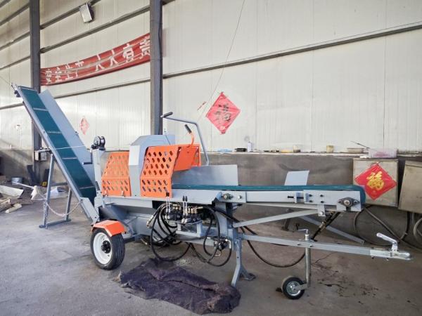 Agricultural Woodworking Log Splitter With 15HP Gasoline Engine And Saw Motor