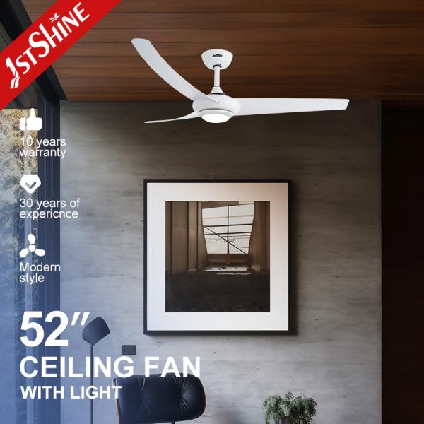 China White Modern ABS Quiet Ceiling Fan , DC LED Ceiling Fan With Remote Control factory