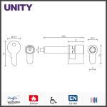 Spindle Drive Multi Lock Cylinder Satin Nickel Brass Special Application