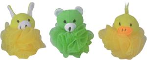 China Colorful Shower Mesh Bath Pouf Body Sponge Scrubber / Animal Bath Sponge factory