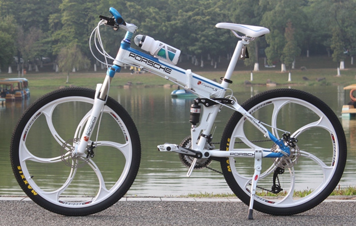 Fork Suspension 27 Speed Aluminum Folding Mountain Bike 26 Inch