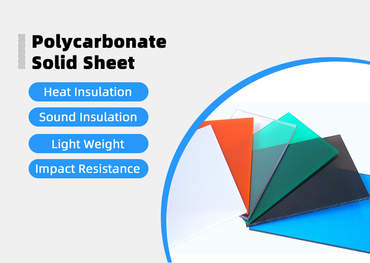 5mm 10mm 15mm 16mm 18mm Impact Resistance Polycarbonate Sheet PC Solid Sheet for Highway Soundbarrier