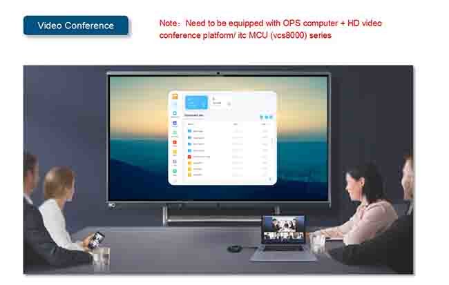86" Smart Electronic Board UHD All In One Interactive Whiteboard For LT Meeting Room