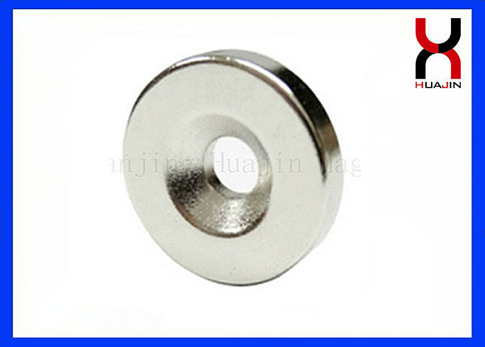 Color Zinc Round Countersunk Rare Earth Magnets For Mounting Screws