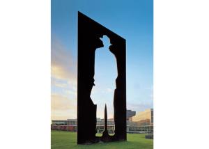 China Contemporary School Sculptrue Large Corten Steel School Sculpture factory