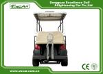 Red 6 Seater Club Car Golf Cart With Rain Cover , ADC 48V 3.7KW Motor