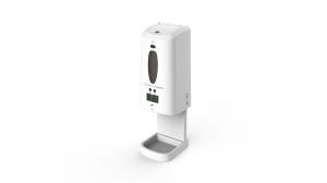China White Color Abs Material Hand Sanitizer Dispenser inbuilt Temperature Measurement factory