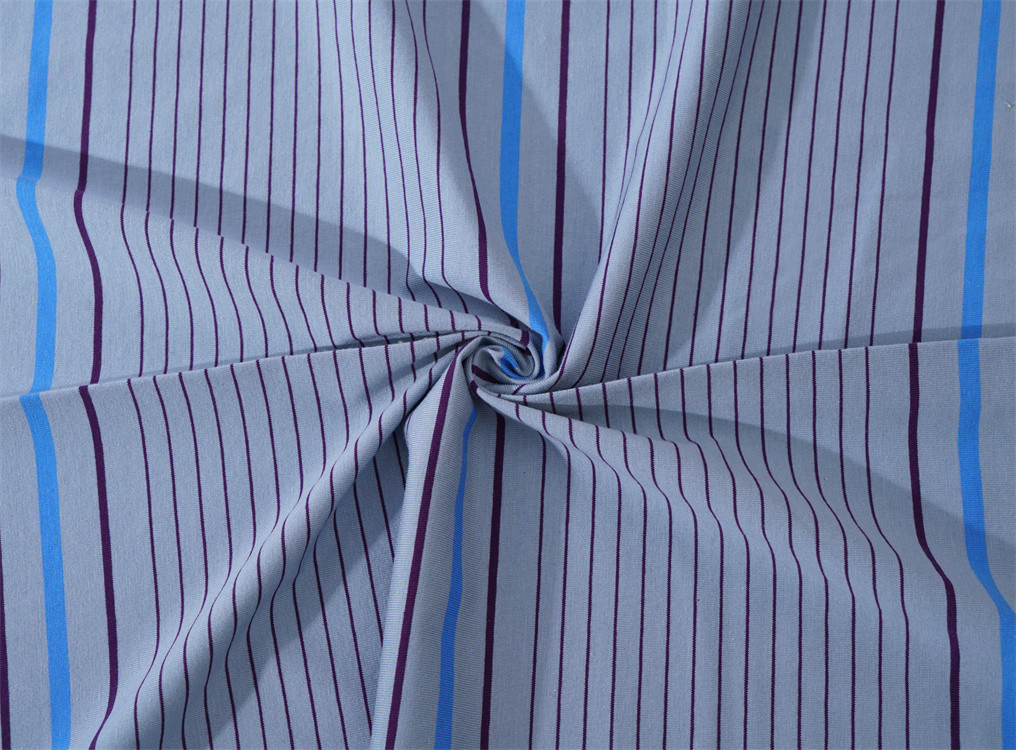 Simple Beautiful Durble Fashionable Skin-Friendly Striped Material Fabric For T-Shirt
