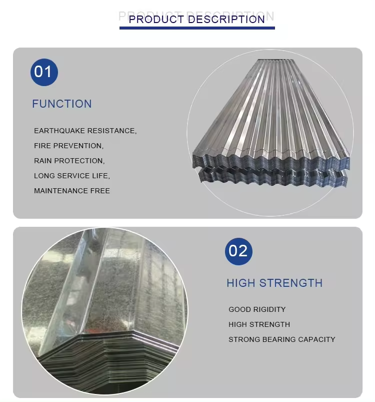 3601-3660mm Length Galvalume Coating SGCC DX51D Z120 Iron Sheet Zinc Metal Roofing Sheet with and Surface Coating