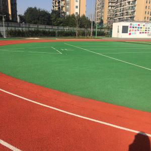 China IAAF Standard Waterproof 13mm PU Synthetic Rubber Flooring Harmless factory