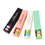 Personalized Hygienic Macaron Cake Food Gift Boxes Packaging Varnishing