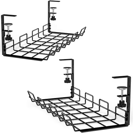 Office Electric Wire Organizer Tray Non-folding Rack for Hassle-free Wire Management