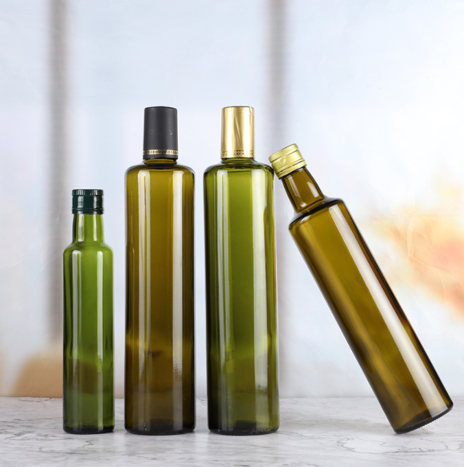 Olive Oil Empty 100ml 250ml 500ml 750ml 1L Clear Square Glass Bottle With Lid