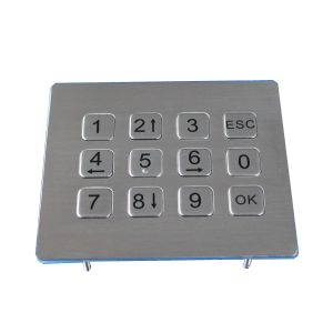 Dot matrix flexible programmble durable Metal Keypad , usb numeric keypads