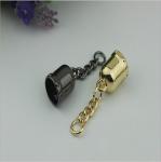Durable 14mm width handbag metal cord end stopper gold metal caps for tassel