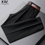 Business Formal Fit Men's Trousers in Knitted Weaving Method with Anti-Wrinkle
