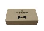 Personalized Brown Kraft Paper Boxes , Hinged Lid Gift Boxes With Magnetic