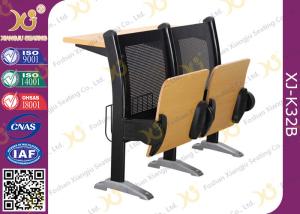 China College Steel Back Aluminium Station School Desk And Chair With Patent Seat factory