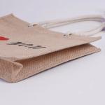 Washable Personalized Jute Beach Bags / Mini Jute Gift Bags With Handles