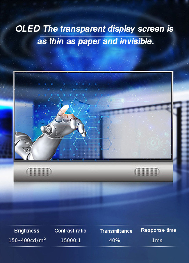 55 Transparent OLED Display For Interactive Advertising And Wayfinding