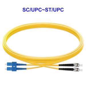 China 2core Single Mode Fiber Optic Cable SC UPC ST UPC 55dB Return Loss factory