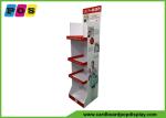 Corrugated Paper Advertising Display Stands With Four Shelves For Kids Bags