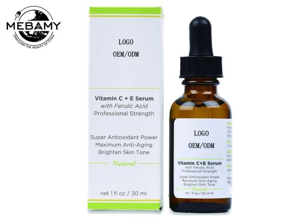 Natural Vitamin C E Serum With Ferulic And Hyaluronic Acid / Organic Anti Aging