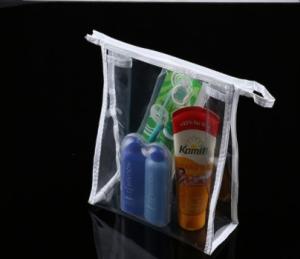 China Waterproof Cosmetic EVA Plastic Bag , Vinyl Gift Bag For Christmas factory