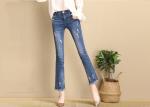 XS - XXL Slim Fit Fashion Ladies Jeans Pant With Rips And Wide Hem 2020