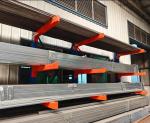 Gray Powder Coated Industrial Cantilever Pallet Racks