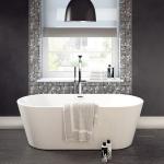 Oval Shape Fresh Pure Acrylic Sheet Free Standing Bathtub With Center Drain