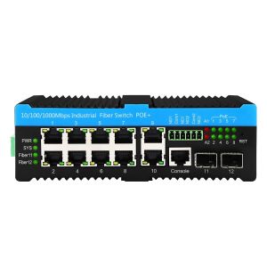 China 8-Port PoE Gigabit Ethernet Switch L2 Managed with DC48V Input and IP40 Protection Grade factory
