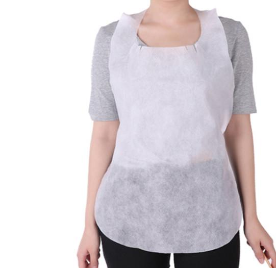 Custom Waterproof Oil-Proof Splash-Proof Apron PP Nonwoven Disposable Apron Bibs