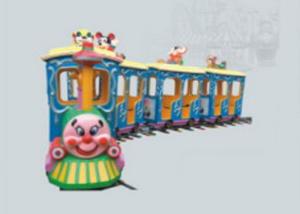 China High Security Kids Ride On Train With Track Outside Play Toys Customized Color factory