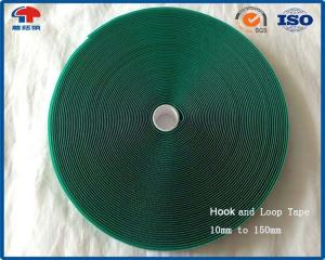 China 20MM Green Sew On Hook and Loop Tape , Straps 25M Per Roll For Bags and Garments factory