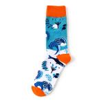 New marine series shark colorful trendy mens creative cotton tube socks