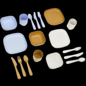 China Plastic PLA Biodegradable Disposable Tableware Environmental And Beautiful factory