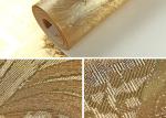 Luxurious Modern Style Wallpaper with Removable Gold Foil Material , Geometric
